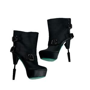 ruthie davis italy triple buckle platform 5” heels Size 37